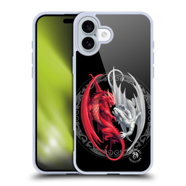 Anne Stokes Mix Fantasy Art Merlin's Dragons Soft Gel Case for Apple iPhone 16 Plus