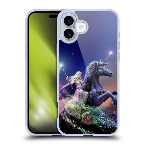 Anne Stokes Mix Fantasy Art Rainbow Magic Soft Gel Case for Apple iPhone 16 Plus