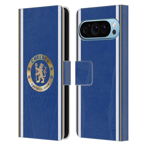 Chelsea Football Club 2023/24 Kit Home Leather Book Wallet Case Cover For Google Pixel 9 / Pixel 9 Pro