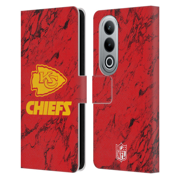 NFL Kansas City Chiefs Graphics Coloured Marble Leather Book Wallet Case Cover For OPPO OnePlus Ace 3V 5G