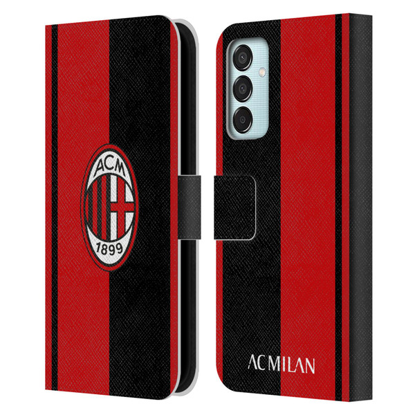 AC Milan Crest Red And Black Leather Book Wallet Case Cover For Samsung Galaxy M15/F15 5G