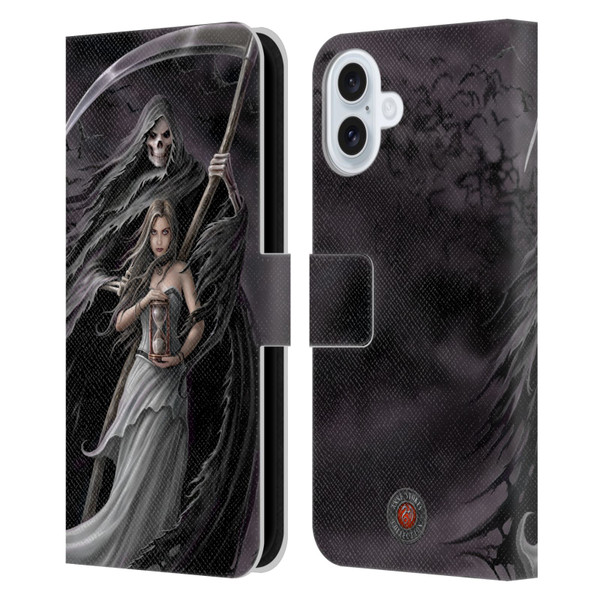 Anne Stokes Gothic Summon the Reaper Leather Book Wallet Case Cover For Apple iPhone 16 Plus
