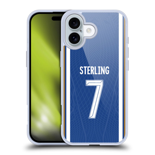Chelsea Football Club 2023/24 Players Home Kit Raheem Sterling Soft Gel Case for Apple iPhone 16