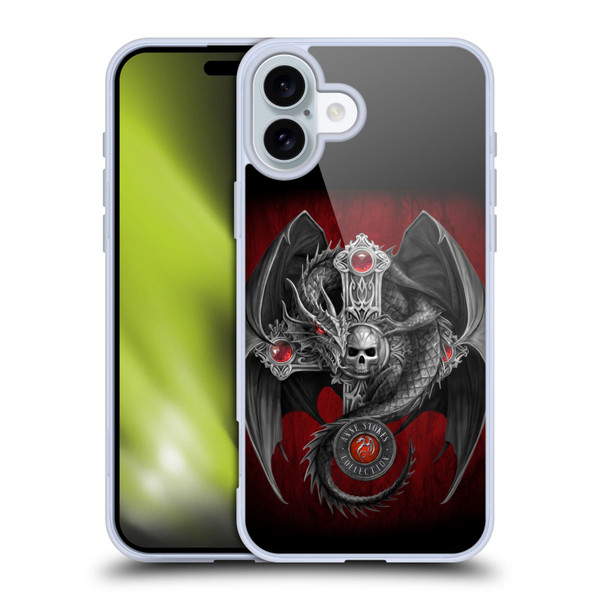 Anne Stokes Tribal Gothic Dragon Soft Gel Case for Apple iPhone 16 Plus