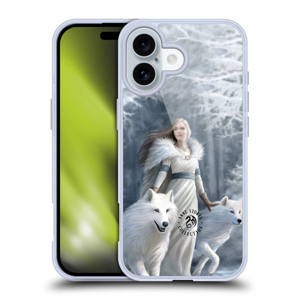 Anne Stokes Wolves Winter Guardians Soft Gel Case for Apple iPhone 16