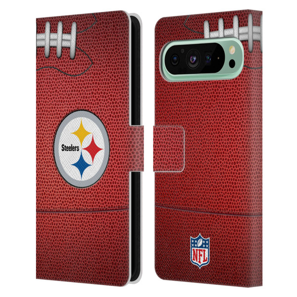 NFL Pittsburgh Steelers Graphics Football Leather Book Wallet Case Cover For Google Pixel 9 Pro XL