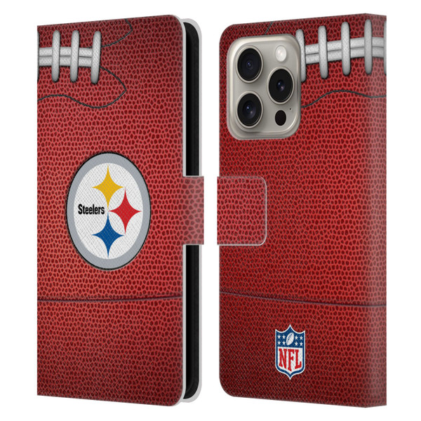NFL Pittsburgh Steelers Graphics Football Leather Book Wallet Case Cover For Apple iPhone 16 Pro NFL Pittsburgh Steelers Graphics Football Leather Book Wallet Case Cover For Apple iPhone 16 Pro