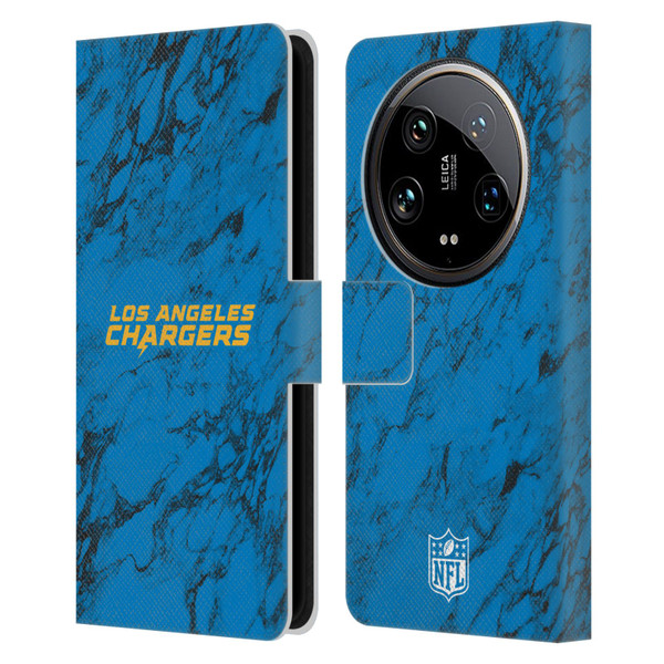 NFL Los Angeles Chargers Graphics Coloured Marble Leather Book Wallet Case Cover For Xiaomi 14 Ultra
