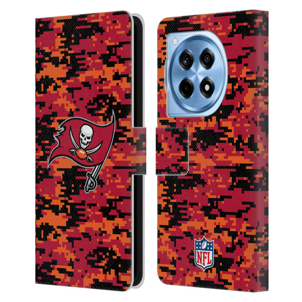 NFL Tampa Bay Buccaneers Graphics Digital Camouflage Leather Book Wallet Case Cover For OnePlus 12R