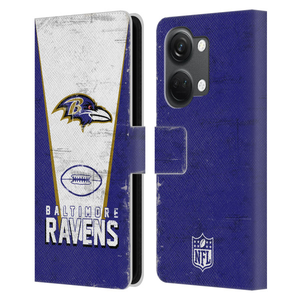 NFL Baltimore Ravens Logo Art Banner Leather Book Wallet Case Cover For OnePlus Nord 3 5G