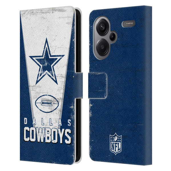NFL Dallas Cowboys Logo Art Banner Leather Book Wallet Case Cover For Xiaomi Redmi Note 13 Pro Plus 5G