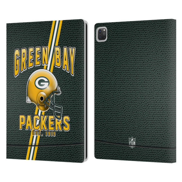 NFL Green Bay Packers Logo Art Football Stripes Leather Book Wallet Case Cover For Apple iPad Pro 13 M4 2024