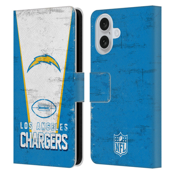 NFL Los Angeles Chargers Logo Art Banner Leather Book Wallet Case Cover For Apple iPhone 16