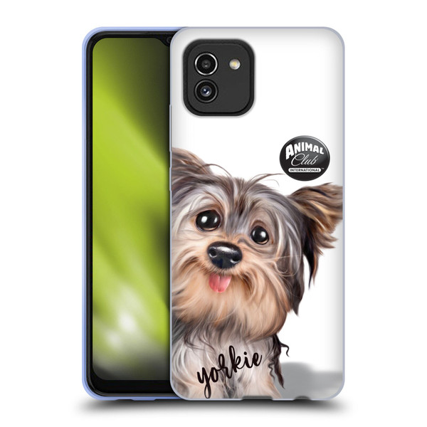 Animal Club International Faces Yorkie Soft Gel Case for Samsung Galaxy A03 (2021)