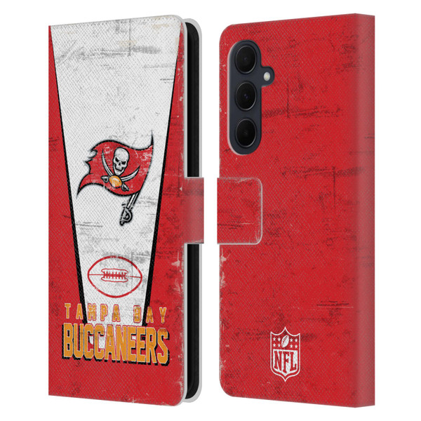 NFL Tampa Bay Buccaneers Logo Art Banner Leather Book Wallet Case Cover For Samsung Galaxy A35 5G