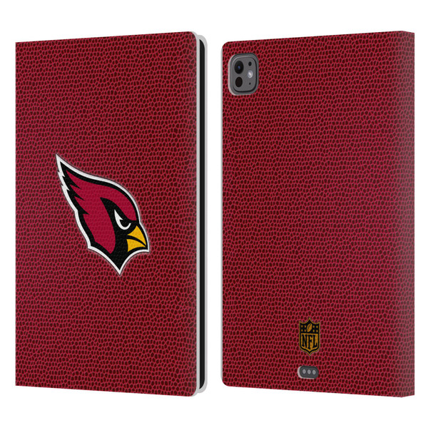 NFL Arizona Cardinals Logo Football Leather Book Wallet Case Cover For Apple iPad Pro 11 M4 2024