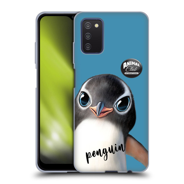 Animal Club International Faces Penguin Soft Gel Case for Samsung Galaxy A03s (2021)