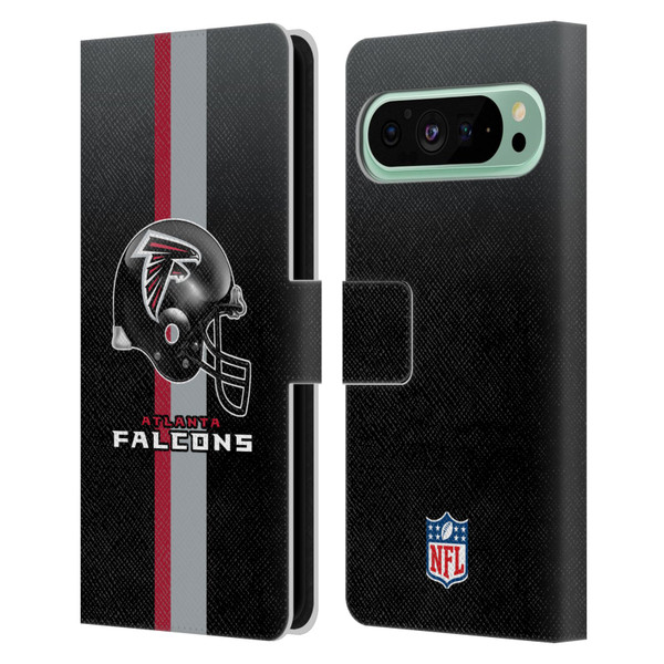 NFL Atlanta Falcons Logo Helmet Leather Book Wallet Case Cover For Google Pixel 9 Pro XL