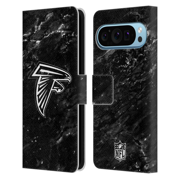 NFL Atlanta Falcons Artwork Marble Leather Book Wallet Case Cover For Google Pixel 9 / Pixel 9 Pro