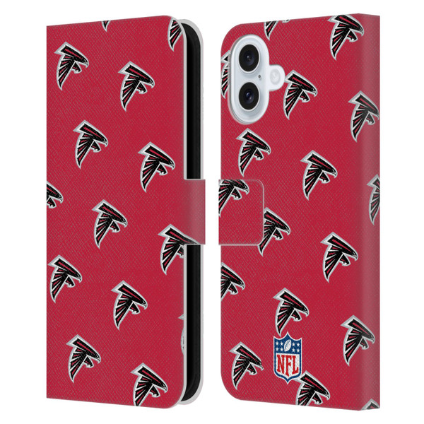 NFL Atlanta Falcons Artwork Patterns Leather Book Wallet Case Cover For Apple iPhone 16 Plus