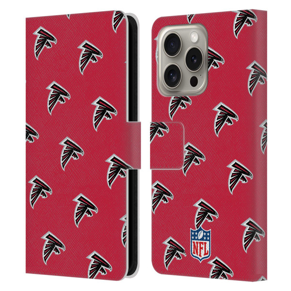 NFL Atlanta Falcons Artwork Patterns Leather Book Wallet Case Cover For Apple iPhone 16 Pro