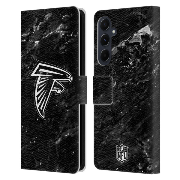 NFL Atlanta Falcons Artwork Marble Leather Book Wallet Case Cover For Samsung Galaxy A55 5G
