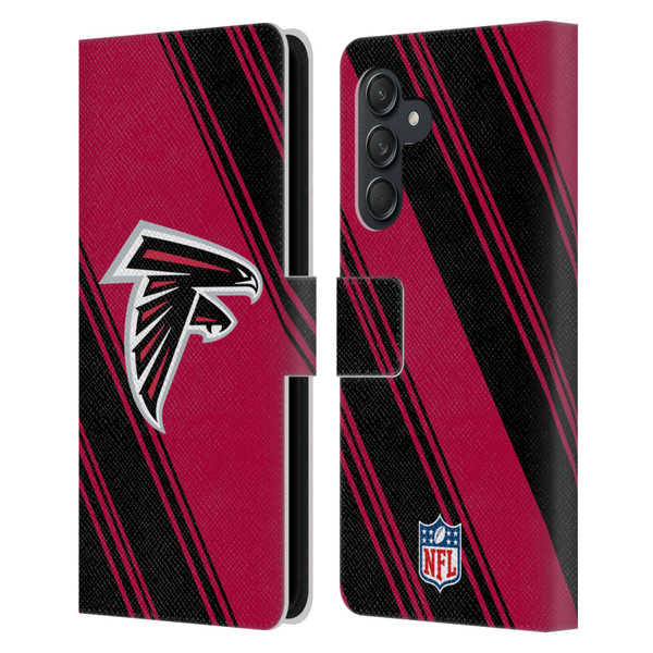 NFL Atlanta Falcons Artwork Stripes Leather Book Wallet Case Cover For Samsung Galaxy M55 5G