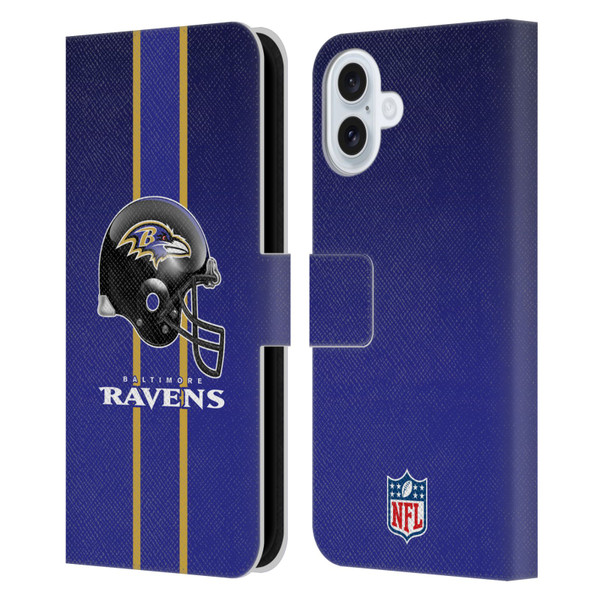 NFL Baltimore Ravens Logo Helmet Leather Book Wallet Case Cover For Apple iPhone 16 Plus NFL Baltimore Ravens Logo Helmet Leather Book Wallet Case Cover For Apple iPhone 16 Plus