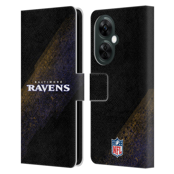 NFL Baltimore Ravens Logo Blur Leather Book Wallet Case Cover For OnePlus Nord CE 3 Lite 5G