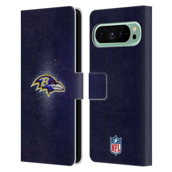 NFL Baltimore Ravens Artwork LED Leather Book Wallet Case Cover For Google Pixel 9 Pro XL