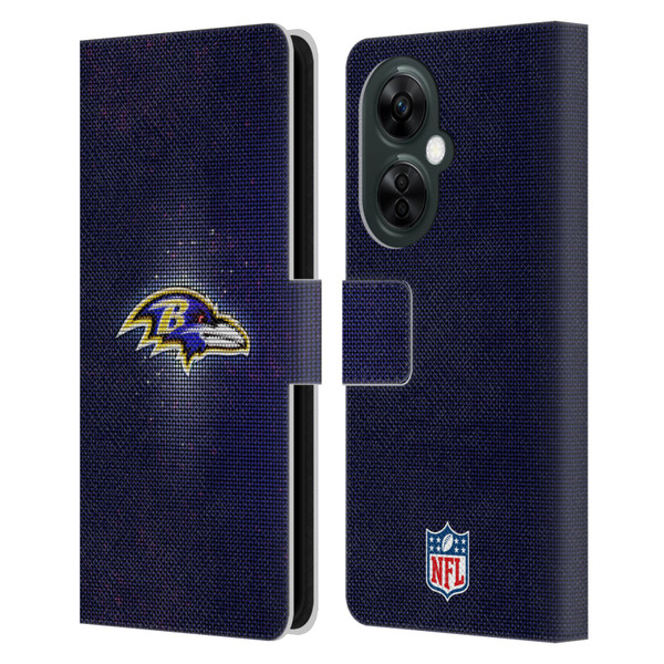 NFL Baltimore Ravens Artwork LED Leather Book Wallet Case Cover For OnePlus Nord CE 3 Lite 5G