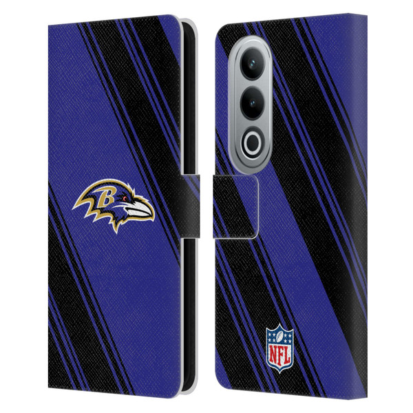 NFL Baltimore Ravens Artwork Stripes Leather Book Wallet Case Cover For OPPO OnePlus Ace 3V 5G
