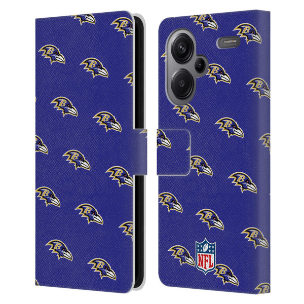 NFL Baltimore Ravens Artwork Patterns Leather Book Wallet Case Cover For Xiaomi Redmi Note 13 Pro Plus 5G
