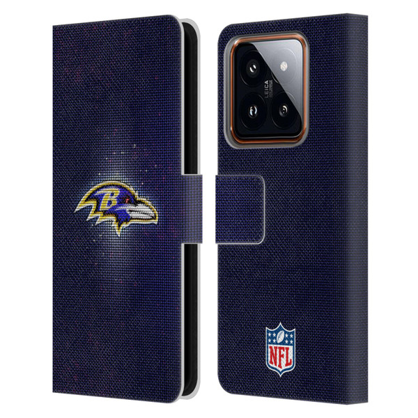 NFL Baltimore Ravens Artwork LED Leather Book Wallet Case Cover For Xiaomi 14