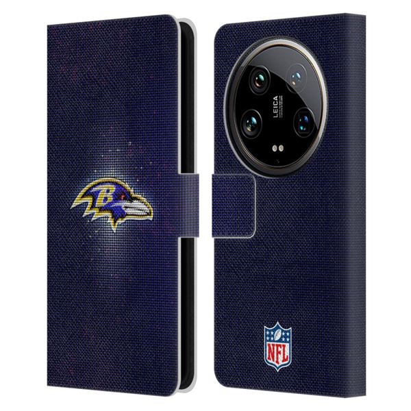 NFL Baltimore Ravens Artwork LED Leather Book Wallet Case Cover For Xiaomi 14 Ultra