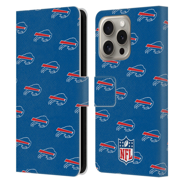 NFL Buffalo Bills Artwork Patterns Leather Book Wallet Case Cover For Apple iPhone 16 Pro