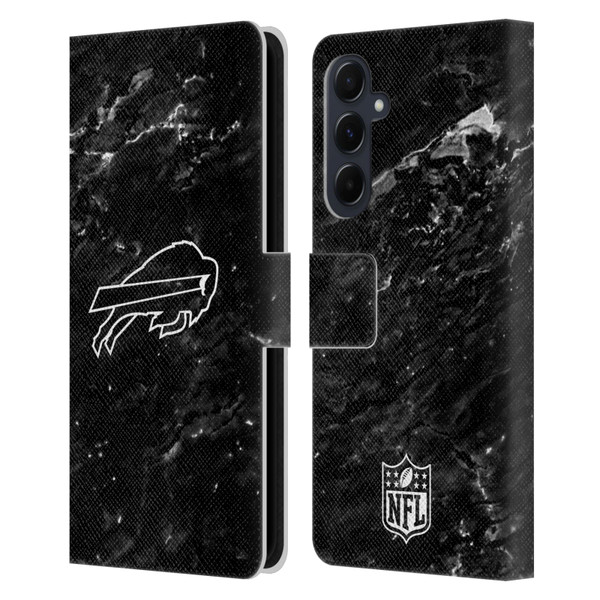 NFL Buffalo Bills Artwork Marble Leather Book Wallet Case Cover For Samsung Galaxy A55 5G