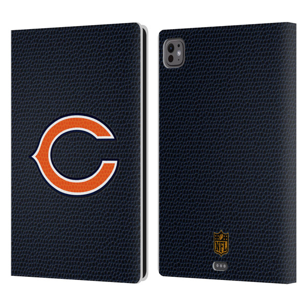 NFL Chicago Bears Logo Football Leather Book Wallet Case Cover For Apple iPad Pro 11 M4 2024