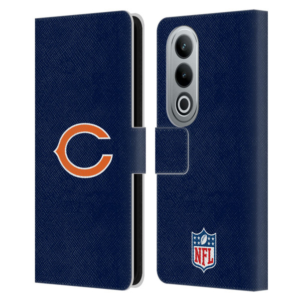 NFL Chicago Bears Logo Plain Leather Book Wallet Case Cover For OPPO OnePlus Ace 3V 5G