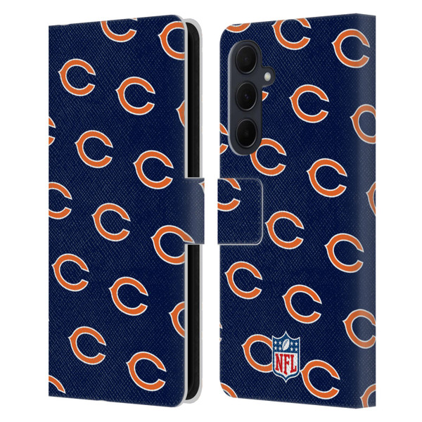 NFL Chicago Bears Artwork Patterns Leather Book Wallet Case Cover For Samsung Galaxy A35 5G