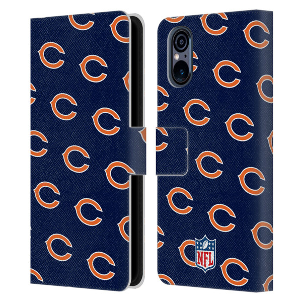 NFL Chicago Bears Artwork Patterns Leather Book Wallet Case Cover For Sony Xperia 5 V 5G