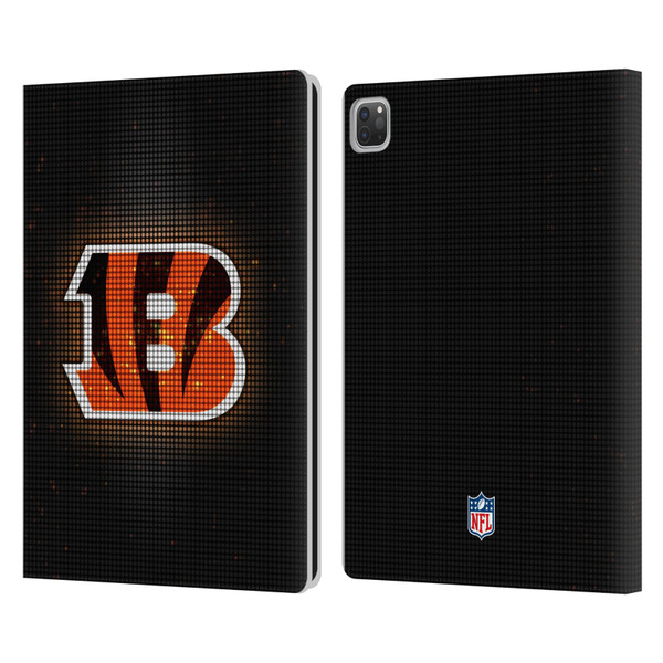 NFL Cincinnati Bengals Artwork LED Leather Book Wallet Case Cover For Apple iPad Pro 13 M4 2024