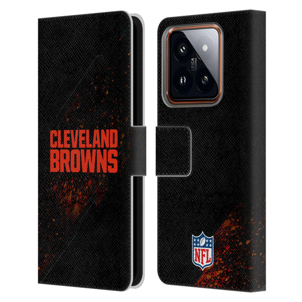 NFL Cleveland Browns Logo Blur Leather Book Wallet Case Cover For Xiaomi 14