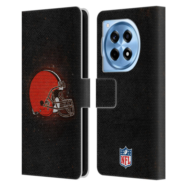 NFL Cleveland Browns Artwork LED Leather Book Wallet Case Cover For OnePlus 12R