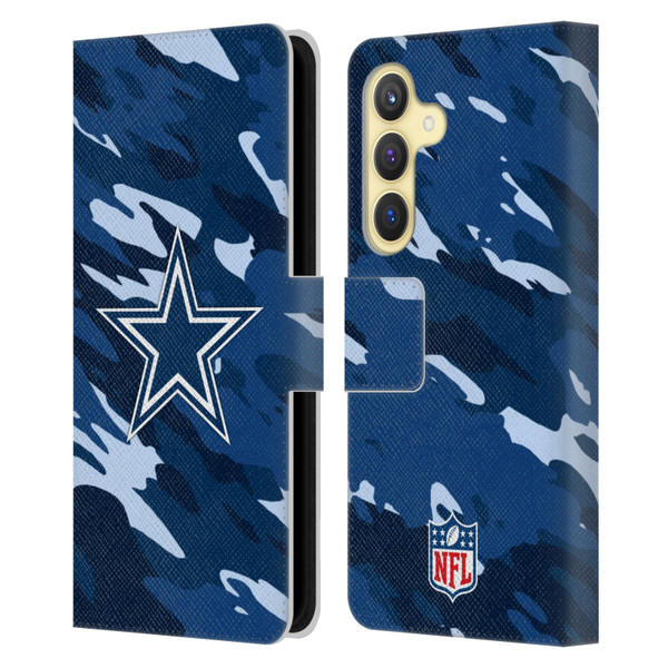 NFL Dallas Cowboys Logo Camou Leather Book Wallet Case Cover For Samsung Galaxy S24 5G NFL Dallas Cowboys Logo Camou Leather Book Wallet Case Cover For Samsung Galaxy S24 5G