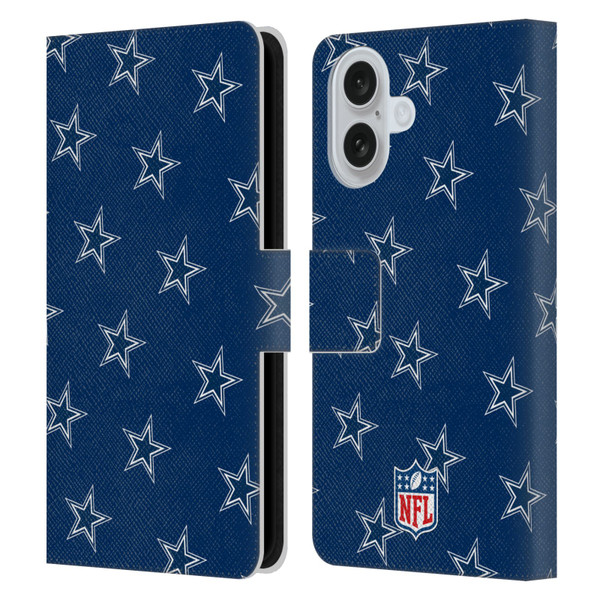 NFL Dallas Cowboys Artwork Patterns Leather Book Wallet Case Cover For Apple iPhone 16