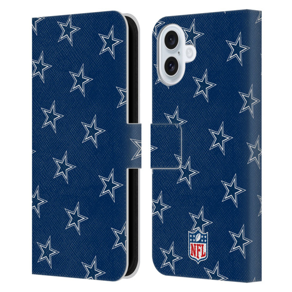 NFL Dallas Cowboys Artwork Patterns Leather Book Wallet Case Cover For Apple iPhone 16 Plus