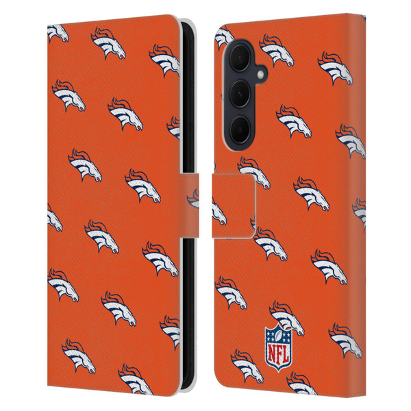 NFL Denver Broncos Artwork Patterns Leather Book Wallet Case Cover For Samsung Galaxy A35 5G