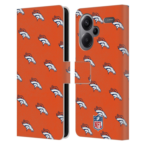 NFL Denver Broncos Artwork Patterns Leather Book Wallet Case Cover For Xiaomi Redmi Note 13 Pro Plus 5G