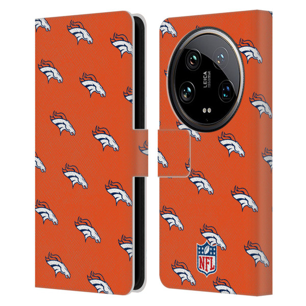 NFL Denver Broncos Artwork Patterns Leather Book Wallet Case Cover For Xiaomi 14 Ultra